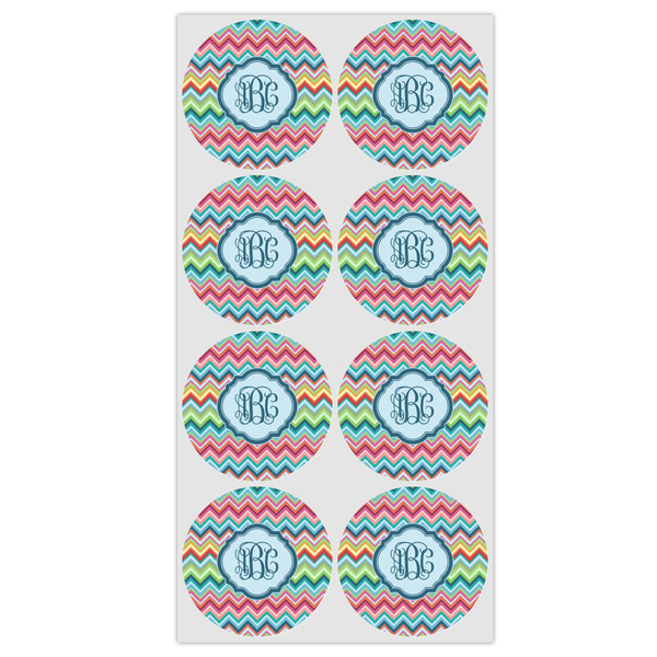 Retro Chevron Monogram Drink Topper - Medium - Set of 12