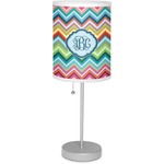 Retro Chevron Monogram Lamp with Drum Shade