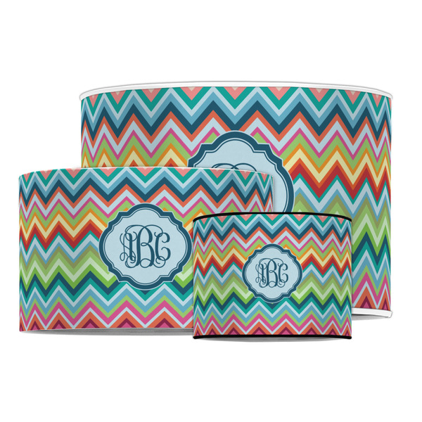 Retro Chevron Monogram Drum Lampshades - MAIN