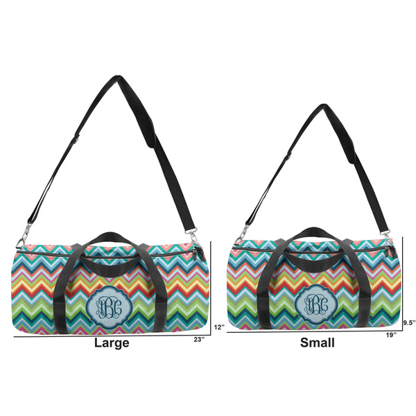 Retro Chevron Monogram Duffle Bag Small and Large