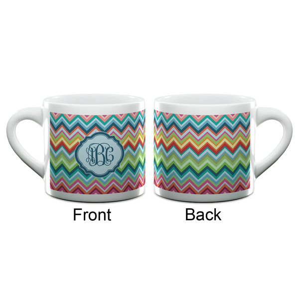 Retro Chevron Monogram Espresso Cup - 6oz (Double Shot) (APPROVAL)