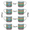 Retro Chevron Monogram Espresso Cup - 6oz (Double Shot Set of 4) APPROVAL