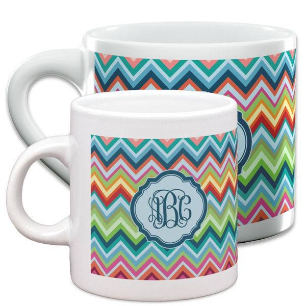 Retro Chevron Monogram Espresso Mugs - Main Parent