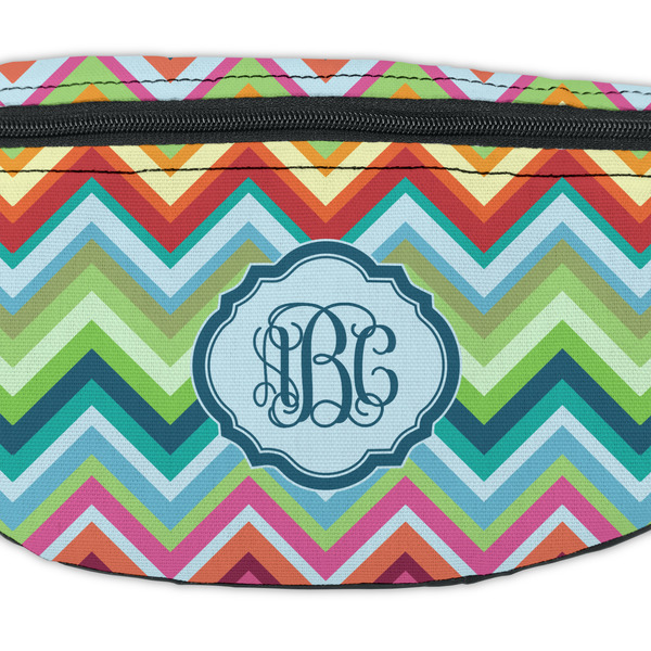 Retro Chevron Monogram Fanny Pack - Closeup