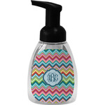 Retro Chevron Monogram Foam Soap Bottle - Black