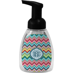Retro Chevron Monogram Foam Soap Bottle - Black
