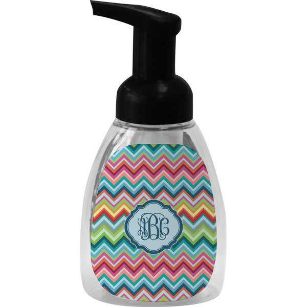 Retro Chevron Monogram Foam Soap Bottle