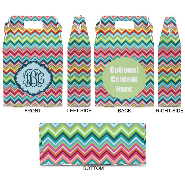 Retro Chevron Monogram Gable Favor Box - Approval
