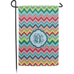 Retro Chevron Monogram Garden Flag