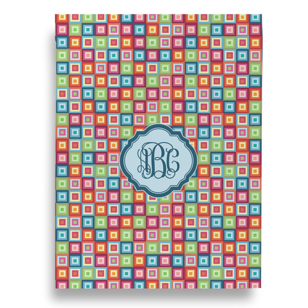 Retro Chevron Monogram Garden Flags - Large - Double Sided - BACK