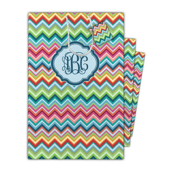 Retro Chevron Monogram Gift Bags - Parent/Main