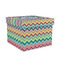 Retro Chevron Monogram Gift Box with Lid - Canvas Wrapped - Medium