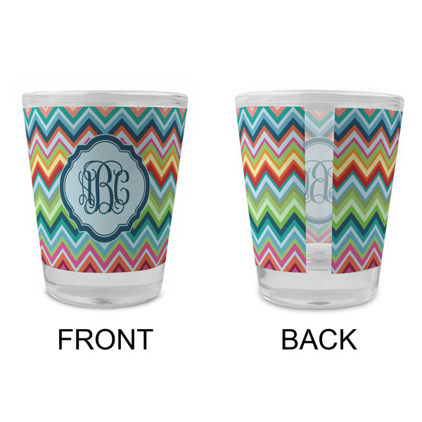 Retro Chevron Monogram Glass Shot Glass - Standard - APPROVAL