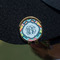 Retro Chevron Monogram Golf Ball Marker Hat Clip - Gold - On Hat