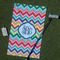 Retro Chevron Monogram Golf Towel Gift Set - Main