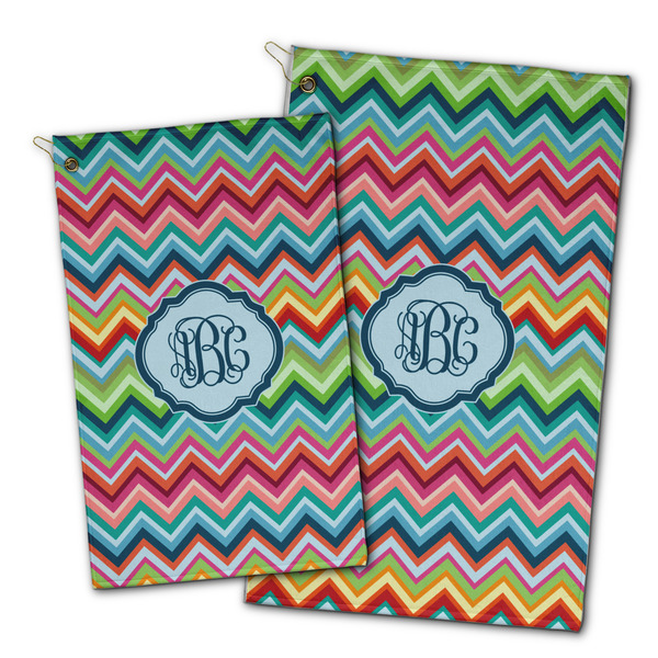 Retro Chevron Monogram Golf Towel - PARENT (small and large)