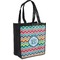 Retro Chevron Monogram Grocery Bag (Personalized)