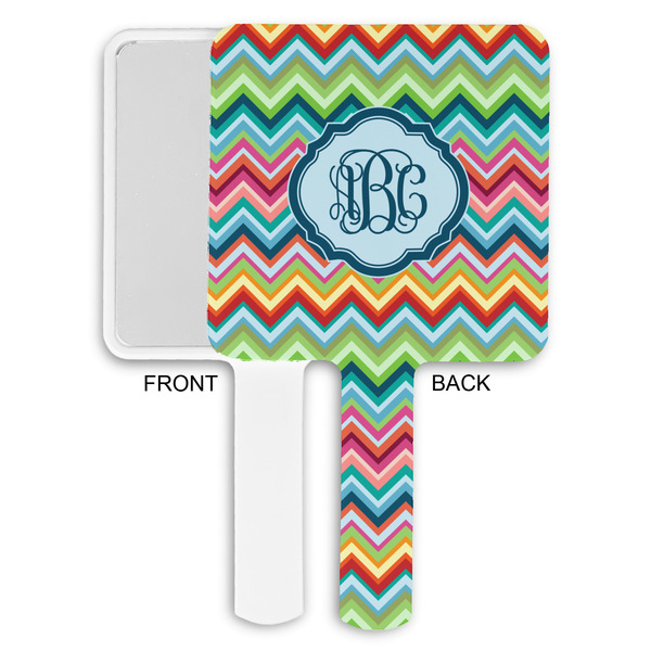 Retro Chevron Monogram Hand Mirrors - Approval