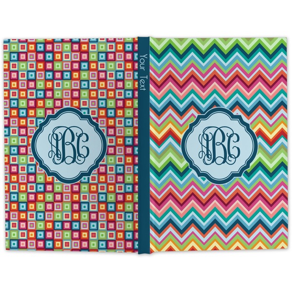 Retro Chevron Monogram Hard Cover Journal - Apvl