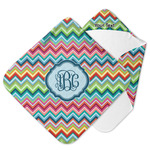 Retro Chevron Monogram Hooded Baby Towel (Personalized)