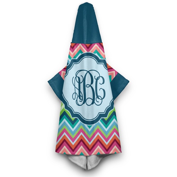 Retro Chevron Monogram Hooded Towel - Hanging
