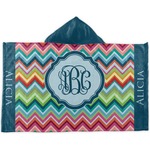 Retro Chevron Monogram Kids Hooded Towel (Personalized)