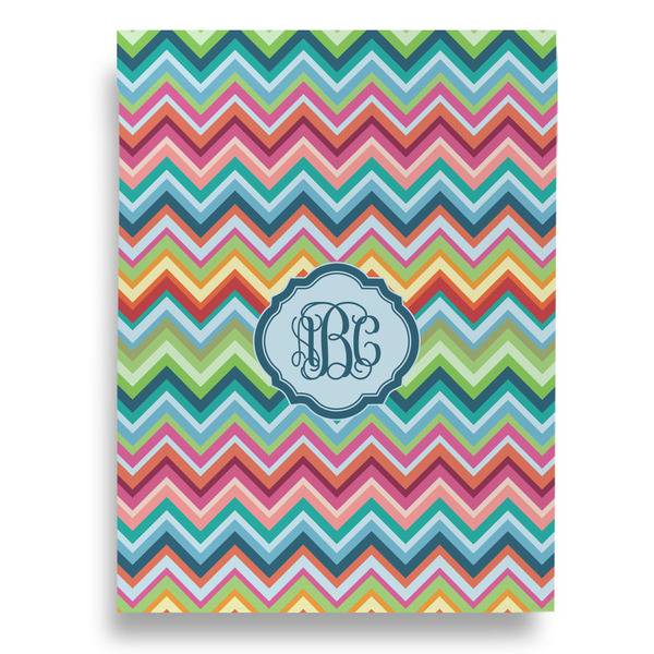 Retro Chevron Monogram House Flags - Double Sided - FRONT