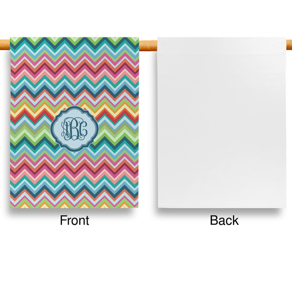 Retro Chevron Monogram House Flags - Single Sided - APPROVAL