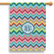 Retro Chevron Monogram 28" House Flag