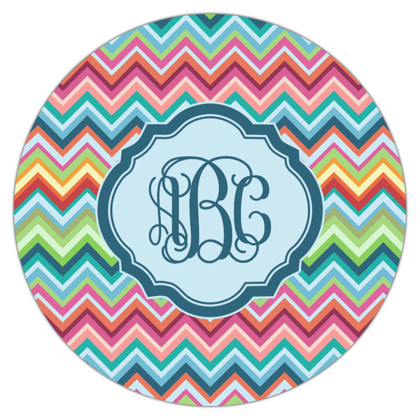 Retro Chevron Monogram Icing Circle - Large - Single