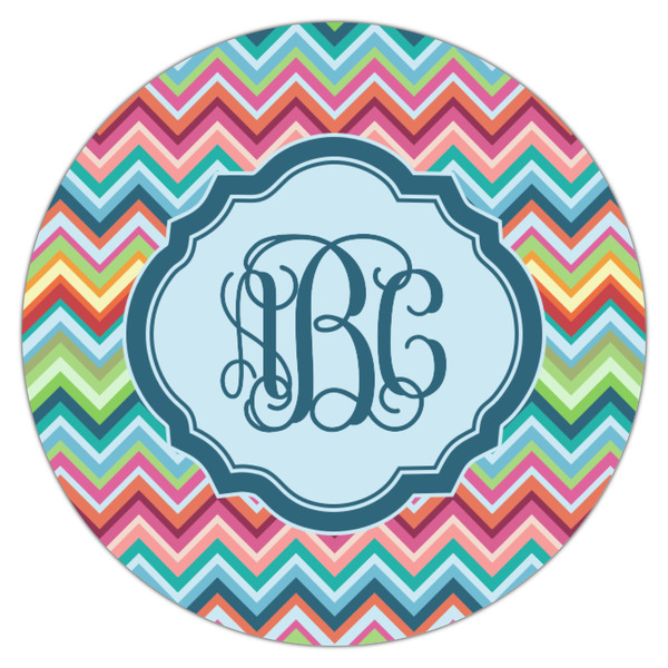 Retro Chevron Monogram Icing Circle - Small - Single