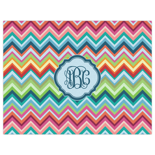 Retro Chevron Monogram Indoor / Outdoor Rug - 6'x8' - Front Flat