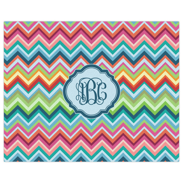 Retro Chevron Monogram Indoor / Outdoor Rug - 8'x10' - Front Flat