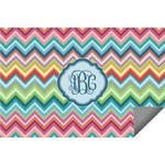 Retro Chevron Monogram Indoor / Outdoor Rug - 8'x10' (Personalized)