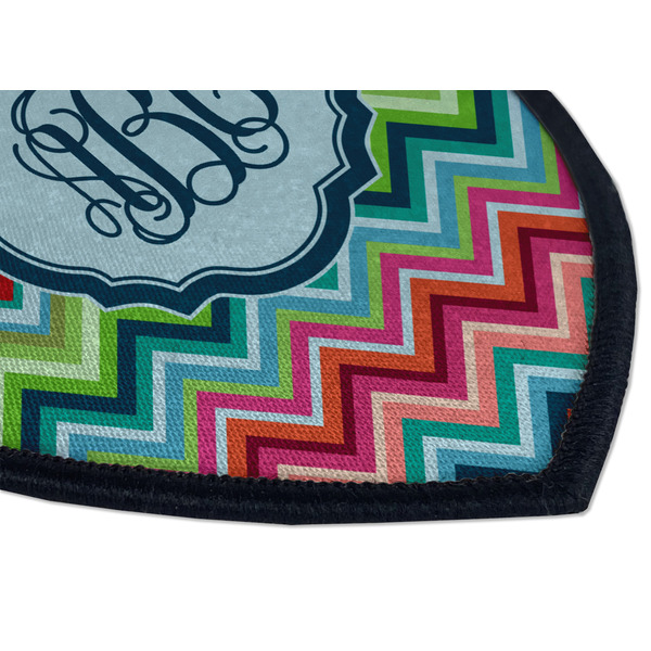 Retro Chevron Monogram Iron on Shield 3 Detail