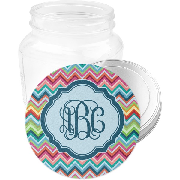 Retro Chevron Monogram Jar Opener - Main