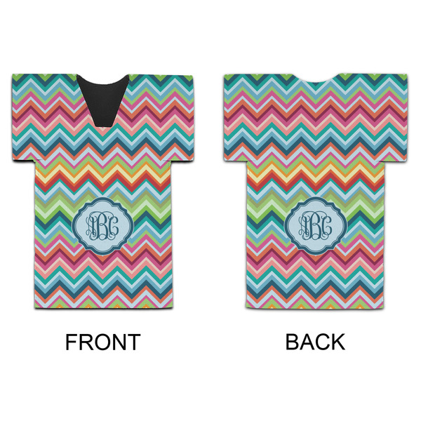 Retro Chevron Monogram Jersey Bottle Cooler - APPROVAL