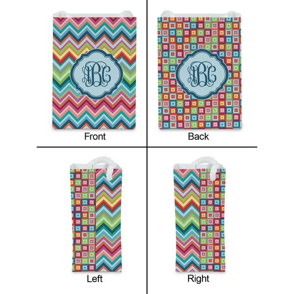 Retro Chevron Monogram Jewelry Gift Bag - Matte - Approval
