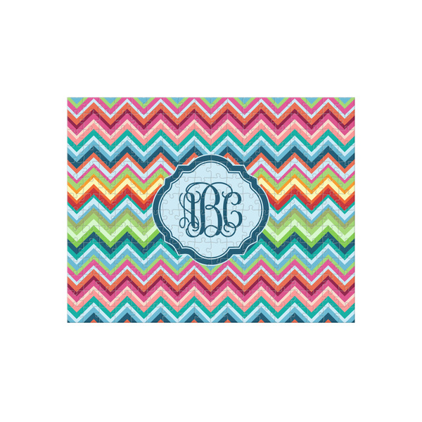 Custom Retro Chevron Monogram 252 pc Jigsaw Puzzle