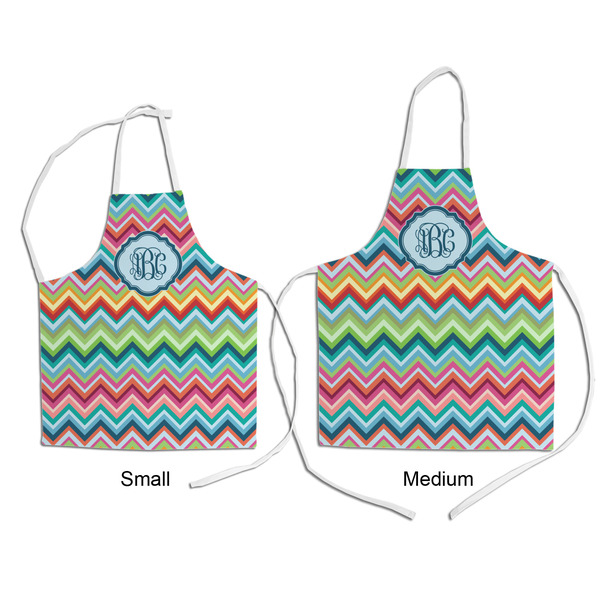 Retro Chevron Monogram Kid's Aprons - Comparison