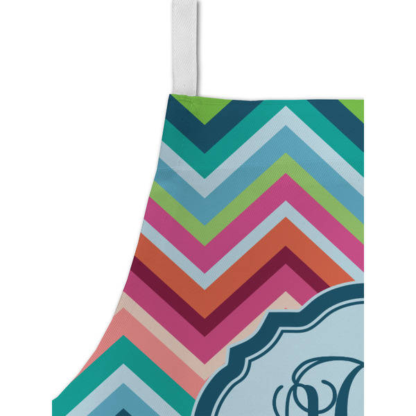 Retro Chevron Monogram Kid's Aprons - Detail