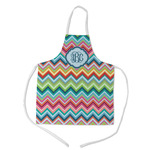 Retro Chevron Monogram Kid's Apron - Medium