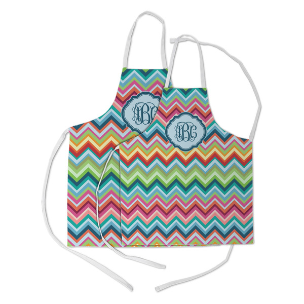 Retro Chevron Monogram Kid's Aprons - Parent - Main