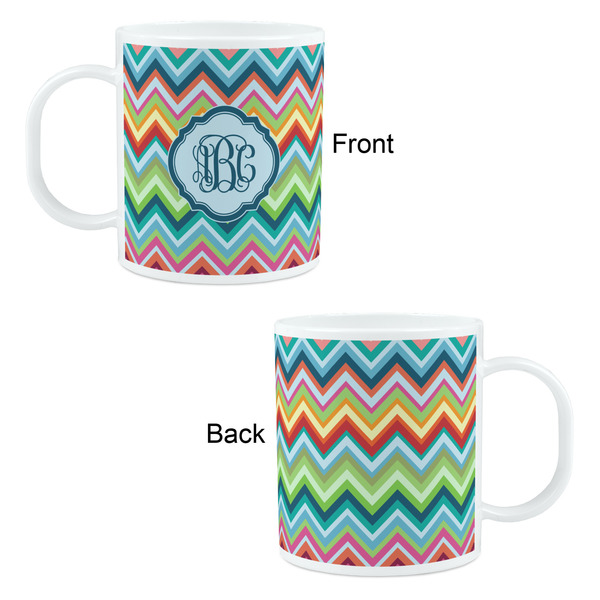 Retro Chevron Monogram Kid's Mug - Apvl