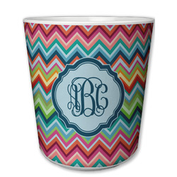 Retro Chevron Monogram Plastic Tumbler 6oz (Personalized)