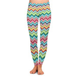 Retro Chevron Monogram Ladies Leggings - Extra Large