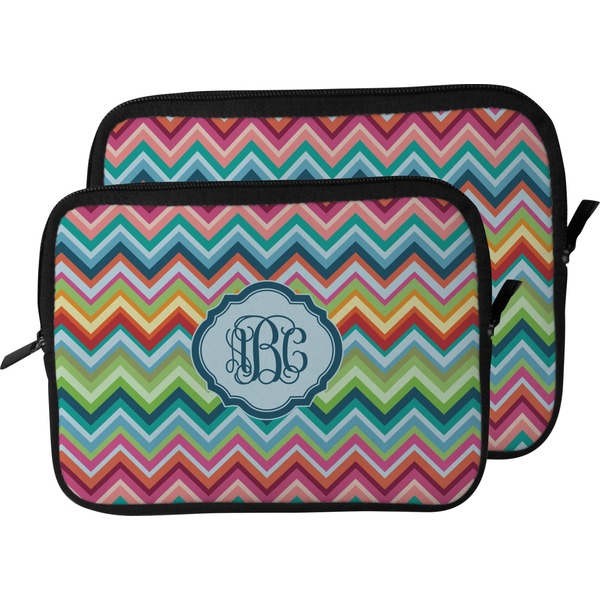 Retro Chevron Monogram Laptop Sleeve (Size Comparison)