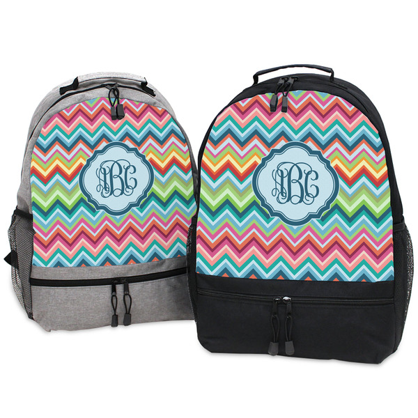 Retro Chevron Monogram Large Backpacks - Both