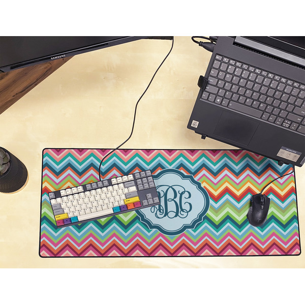 Retro Chevron Monogram Large Gaming Mats - LIFESTYLE