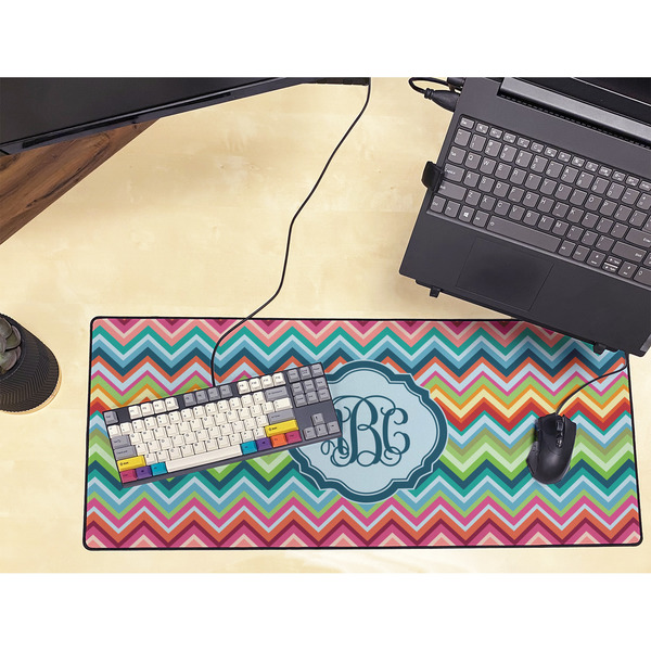 Retro Chevron Monogram Large Gaming Mats - LIFESTYLE